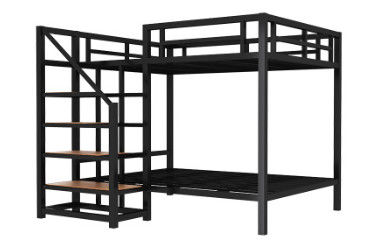 現代二段ベッドは金属の二段ベッドの学校家具の家の使用のための簡単な金属のベッド フレームをからかいます