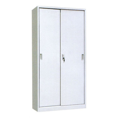 2スライディング・ドアの鉄のファイル キャビネットは調節可能な内部の棚が付いている金属の文房具の食器棚をたたく