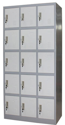 メタル・ベース15個のドアの金属のオフィスのロッカーH1850 X W900 x D420 Mmのサイズ
