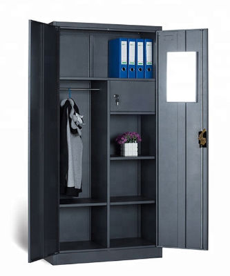 W900*D450*H1850mmの2ドアの衣類の鋼鉄キャビネットのオフィス用家具の金属の貯蔵用ロッカー