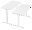 電気永続的な持ち上がるテーブルを坐らせる流行の鋼鉄オフィス用家具の白