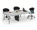 耐久の現代鋼鉄オフィス用家具のシンプルな設計の会議室の机