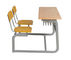 耐久の鋼鉄学校家具の金属フレームによって結合される二重学生の机および椅子