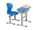 青い単一学生の机および椅子セット、教室の子供のライティング・テーブルの学校家具