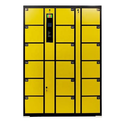 黄色く黒い自己によってデジタル符号化される安全なロッカー、オフィスのための18携帯電話のロッカー