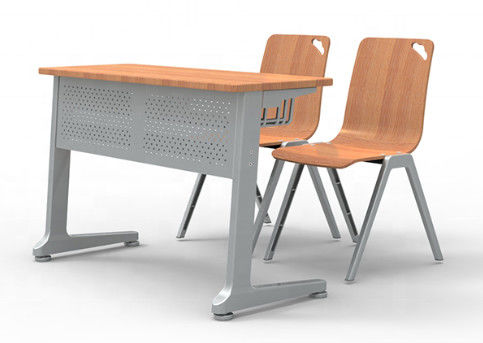 シングルまたはダブルの座席のための鋼鉄中学校の家具学生の椅子の教室の机上研究のテーブル