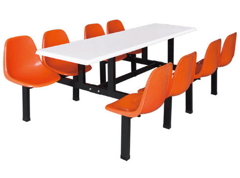 金属の学校の酒保のダイニング テーブルおよび座席学生のレストランのチェアー テーブル セットの学校家具
