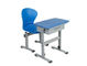 青い単一学生の机および椅子セット、教室の子供のライティング・テーブルの学校家具
