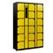 黄色く黒い自己によってデジタル符号化される安全なロッカー、オフィスのための18携帯電話のロッカー