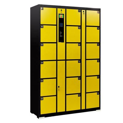 自己によって符号化される電子安全なロッカー18の黄色く黒い耐久の収納キャビネット